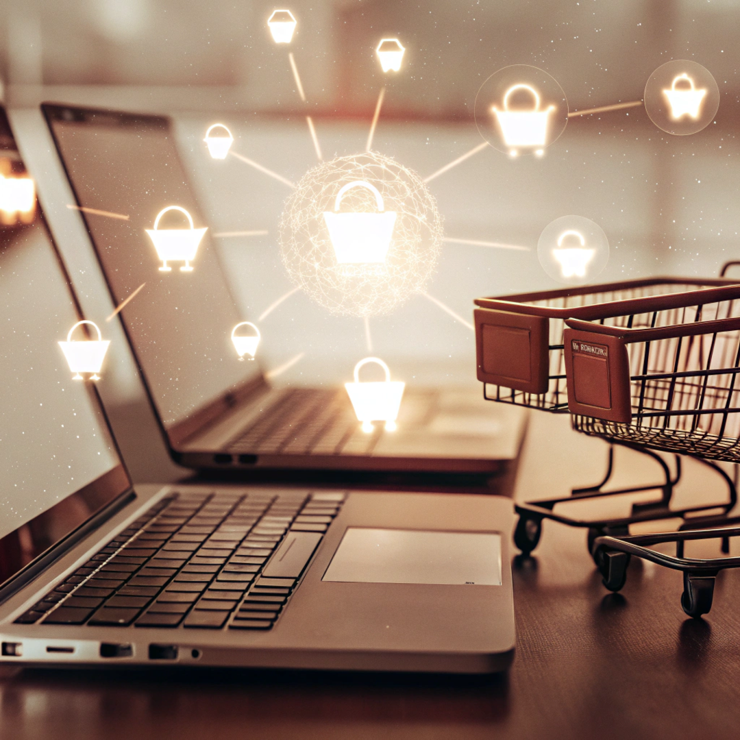 E-commerce laptop concept